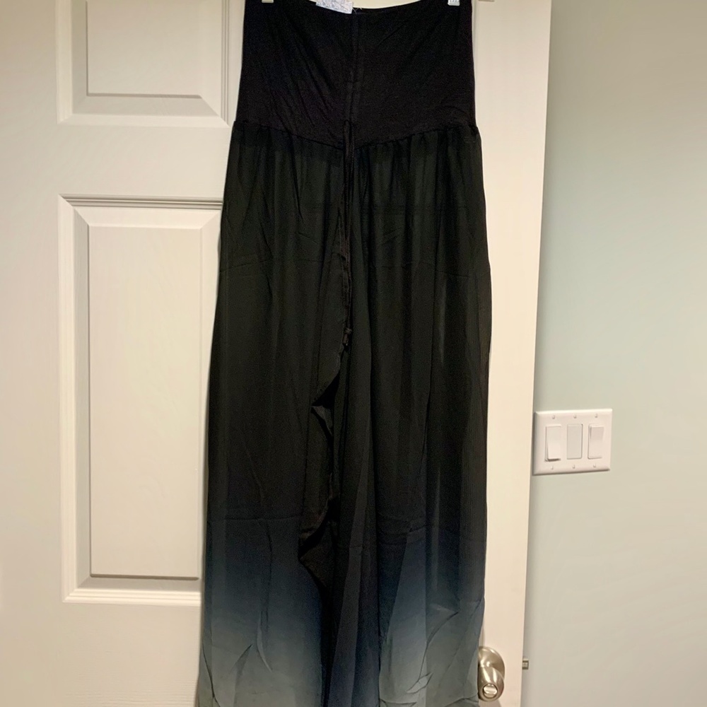 NEW Black and Grey Ombre Chiffon Bandeau Cover-Up - Picture 3 of 3